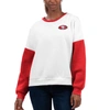 G-III 4HER BY CARL BANKS G-III 4HER BY CARL BANKS WHITE SAN FRANCISCO 49ERS A-GAME PULLOVER SWEATSHIRT