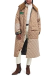 BARBOUR X GANNI BURGHLEY OVERSIZE QUILTED COAT