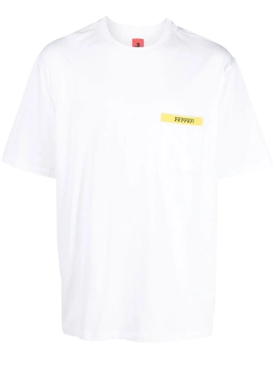 Ferrari Logo-print T-shirt In White