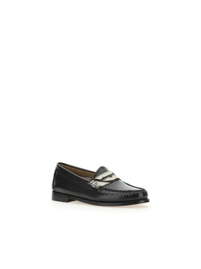 Gh Bass G.h. Bass Loafers In Black White