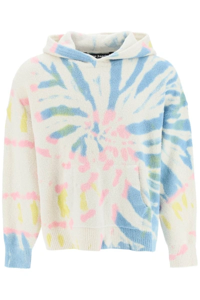 Palm Angels Tie-dye-print Hoodie In Beige