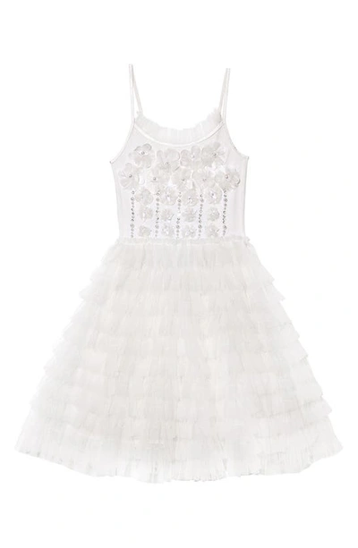 Tutu Du Monde Kids' Dasher Imitation Pearl Tulle Party Dress In White