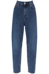 Totême High-rise Tapered Organic Jeans In Blue
