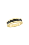Delmar Black Diamond Band Ring In Black