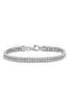 Delmar Double Curb Link Bracelet In Silver