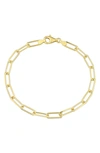 Delmar Paperclip Chain Bracelet In Yellow