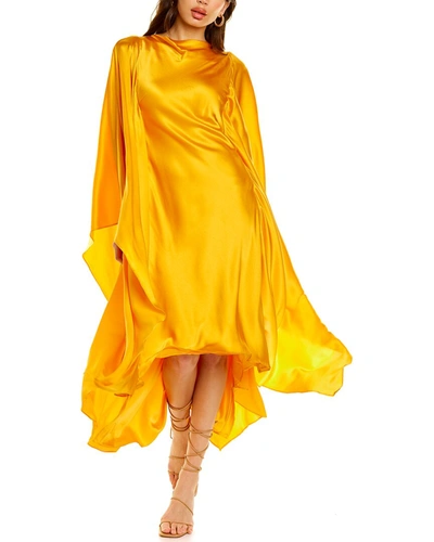 Cult Gaia Kesia Silk-blend Gown In Yellow