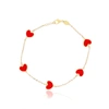 THE LOVERY CORAL HEART STATION BRACELET