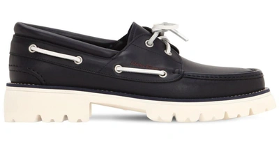 Ferragamo Salvatore  Ambler Men's 709209 Dark Blue Sneaker In Multi
