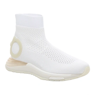 Ferragamo Salvatore  Gardena Women's 726203 White Sock Sneaker