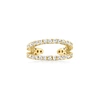 Rs Pure By Ross-simons Diamond 2-row Single Ear Cuff In 14kt Yellow Gold In Silver