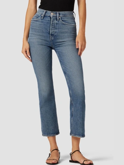 Hudson Faye Ultra High Waist Crop Bootcut Jeans In Blue