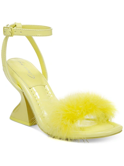 Circus By Sam Edelman Brenna Womens Cushioned Footbed Feather Heels In Yellow