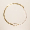 JOEY BABY VANESSA PEARL CUBAN CHAIN NECKLACE
