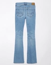 AMERICAN EAGLE OUTFITTERS AE STRETCH LOW-RISE RIPPED KICK BOOTCUT JEAN