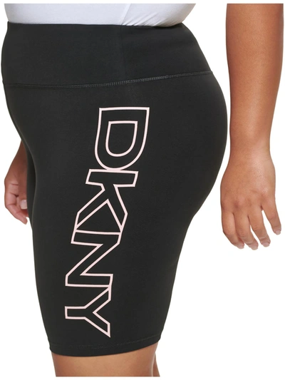 Dkny Sport Plus Womens Running Fitness Bike Short In Black