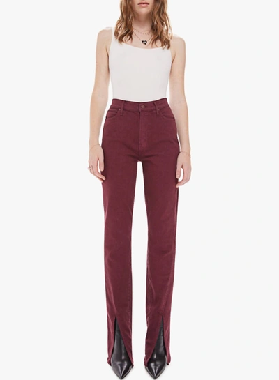 Mother Rascal Slice Up Jean In Burgundy In Red