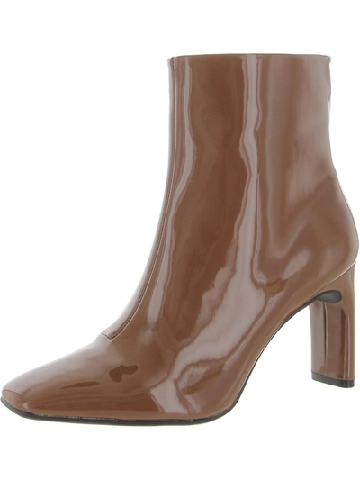Dolce Vita Terrie Womens Pointed Toe Block Heel Ankle Boots In Brown