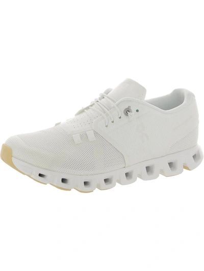 On Running Cloud 5 Undyed Mens Fitness Workout Running Shoes In White