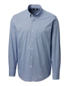 Cutter & Buck Soar Tailored Windowpane Check Dress Shirt In Blue