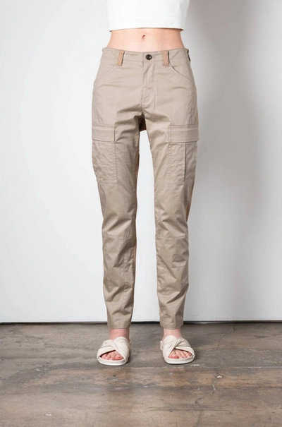 Elaine Kim Stretch Cotton Utility Pant With Tech Stretch In Sahara In Beige