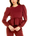 Cami Nyc Adene Veagan Leather Pants In Auburn In Red