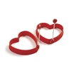 Norpro 3.5-inch Silicone Heart Shaped Pancake And Egg Rings, Set Of 2, Red In Red
