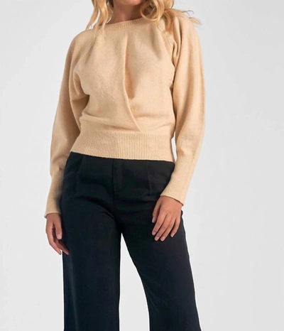 ELAN DIANA CREWNECK DOLMAN SWEATER IN BEIGE