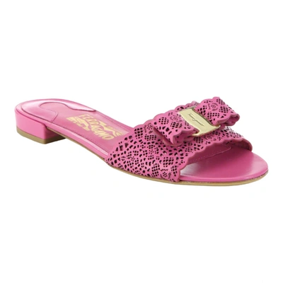 Ferragamo Salvatore  Gil Laserc Women's 634927 Purple Sandal In Pink