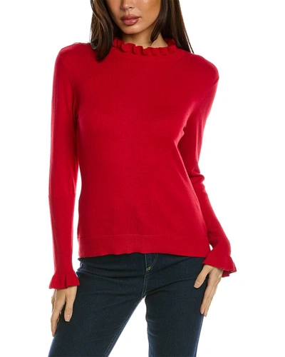 Hannah Rose Evie Cashmere-blend Sweater In Red