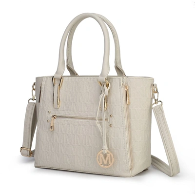 Mkf Collection By Mia K Cairo M Signature Satchel Handbag In White