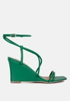 LONDON RAG GRAM HUNT ANKLE STRAP WEDGE SANDALS