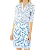 Gretchen Scott Here & There Skirt - Weed Wacker In White/blue In White