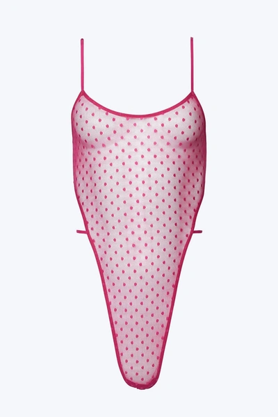 Only Hearts Coucou Lola Minimal Bodysuit In Pink Orchid