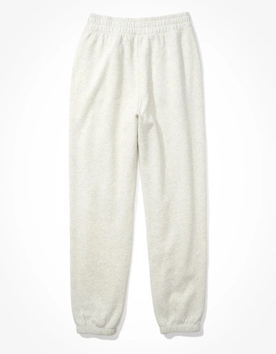 American Eagle Outfitters Ae Fleece Heritage Boyfriend Jogger In White