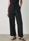 Rails Emmie Drawstring Wide Leg Linen Pants In Black