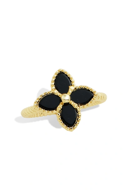 Savvy Cie Jewels 18k Gold Over Sterling Black Onyx Ring