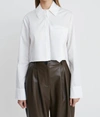 DELUC HONEYBUS CROPPED SHIRT IN WHITE