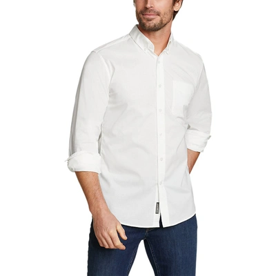 Eddie Bauer Men's Getaway Flex Long-sleeve Shirt In White