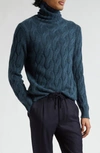 THOM SWEENEY CHUNKY CABLE STITCH CASHMERE TURTLENECK SWEATER