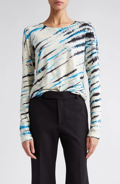 Proenza Schouler Mia Tie-dye Long-sleeve T-shirt In Ecru Multi