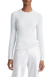 Vince Lurex Eyelash Sweater In Off White/ Silver