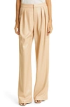 Alice And Olivia Pompey Faux Leather Trousers In Almond
