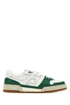 Fendi Leather Sneakers With Ff Lateral Logo In Multicoloured