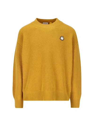 Moncler Genius Moncler X Palm Angels Wool Sweater In Yellow