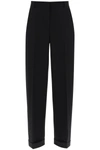 Totême Black Straight-leg Trousers In Black