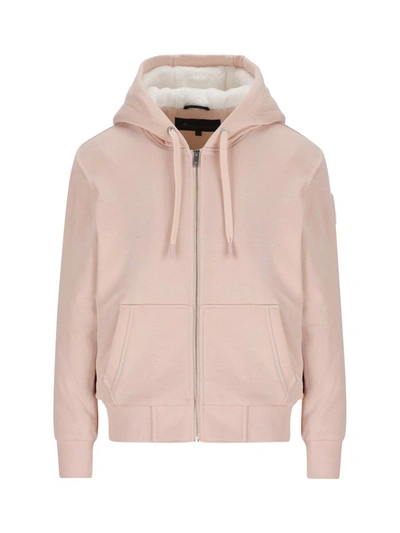 Moose Knuckles Classic Bunny Faux Fur Hooded Jacket In Dusty Rose (pink)