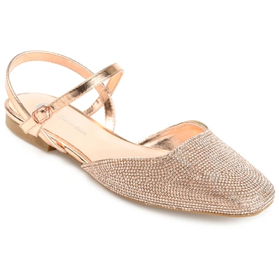 Journee Collection Collection Women's Tru Comfort Foam Narrow Width Nysha Flat In Beige
