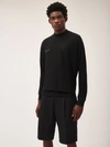 Pangaia Men's Seaweed Lyocell Fine Knit Top — Black In Black
