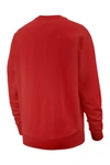 Nike Men's Club Crew Fleece Sweatshirt In University Red